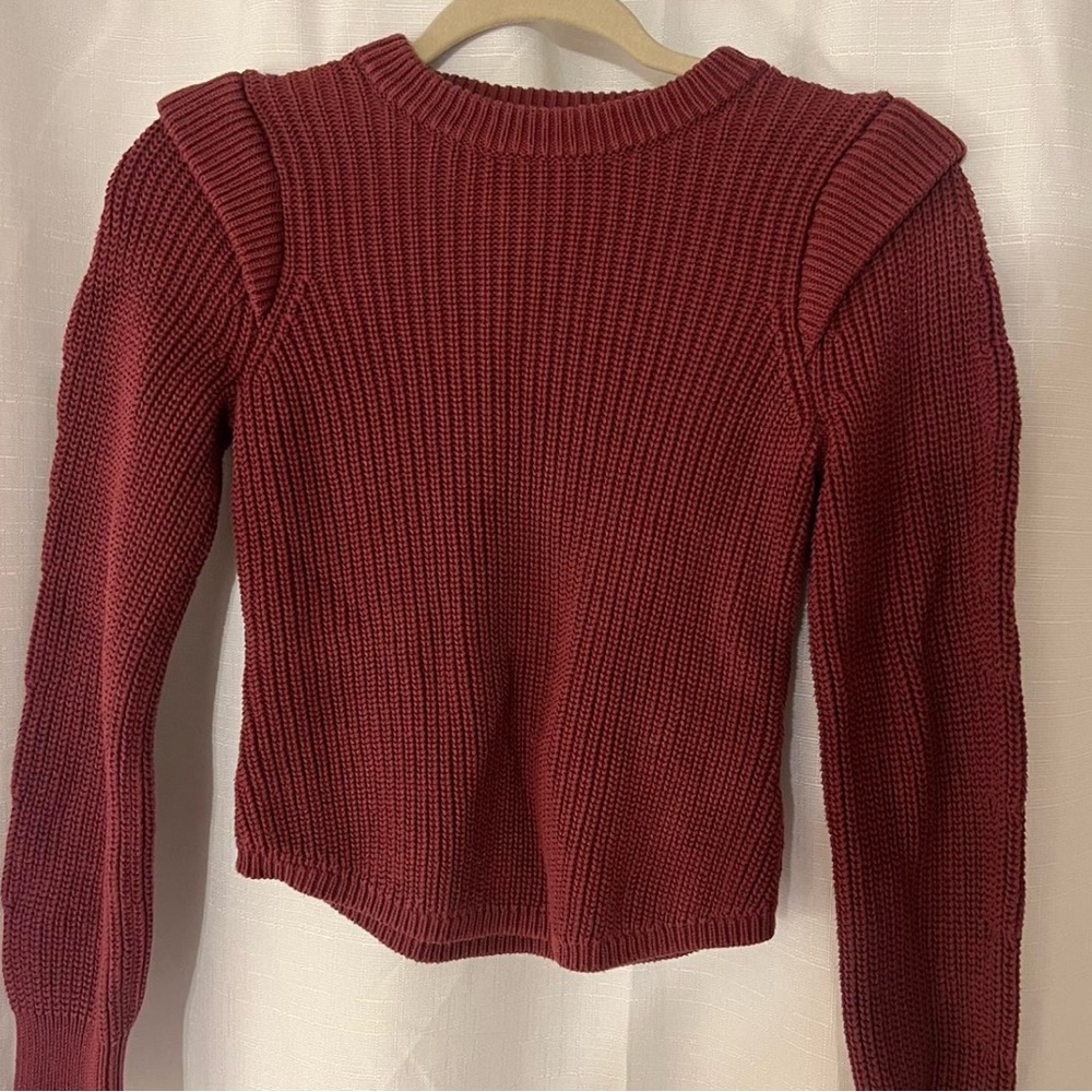 525 America Maroon Knit Sweater